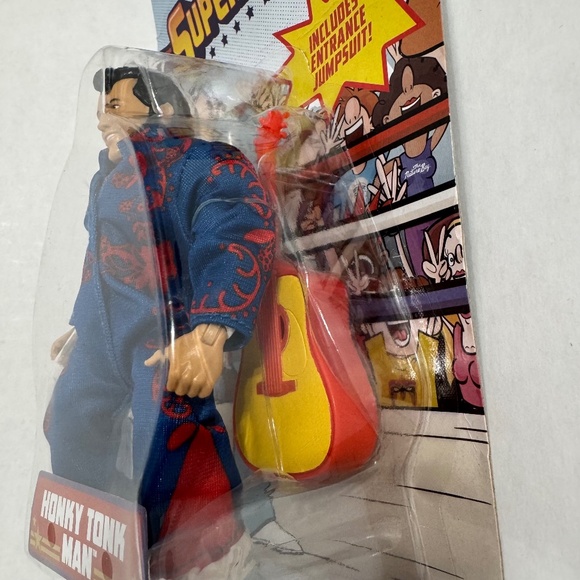 W Superstars Honky Tonk Man Elvis Action Figure with Entrance Jumpsuit by Mattel - Picture 2 of 5